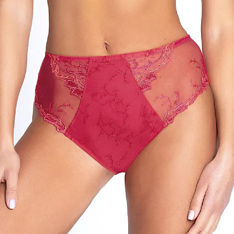 Lise Charmel 'Source Beauté' High Waist Brief in Hibiscus Beauté (Coral)