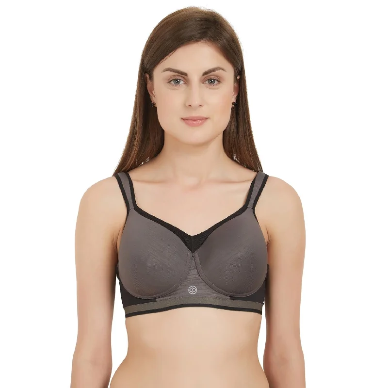 Full Coverage High Impact Padded Non Wired Sports Bra-CB-906