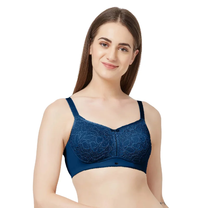 Full Coverage Non Padded Non Wired Lace Bra-FB-705