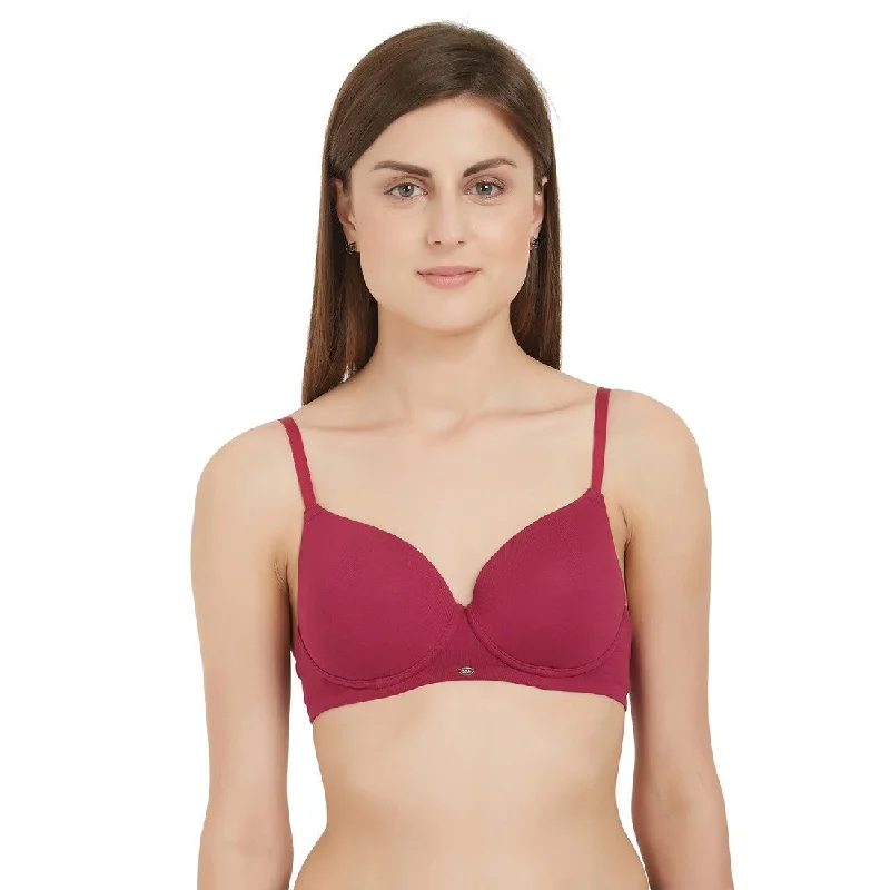 Semi/Medium Coverage Padded Non Wired T-shirt Bra-CB-123