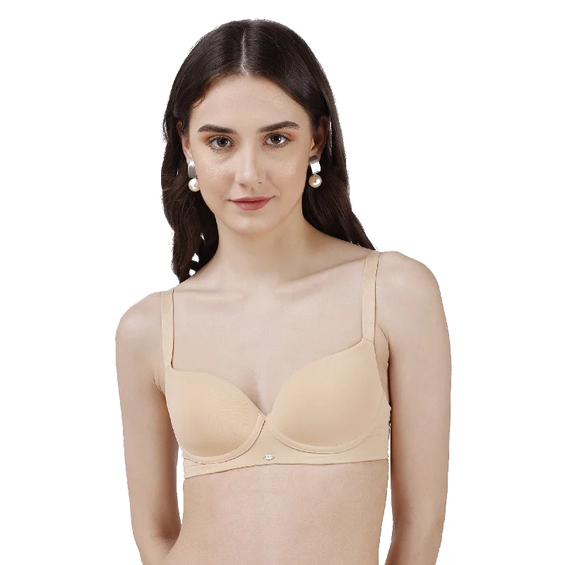 Semi/ Medium Coverage Padded Non Wired T-shirt Bra-CB-133