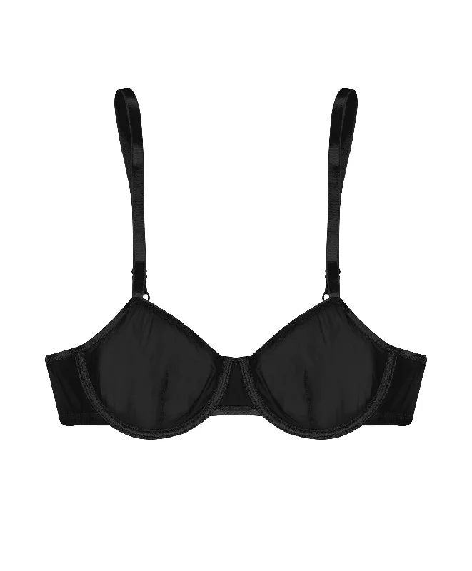 sheer tactel underwire bra