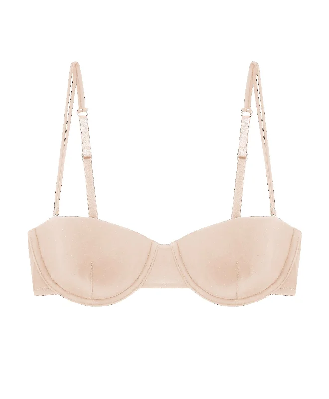 sheer tactel balconette bra