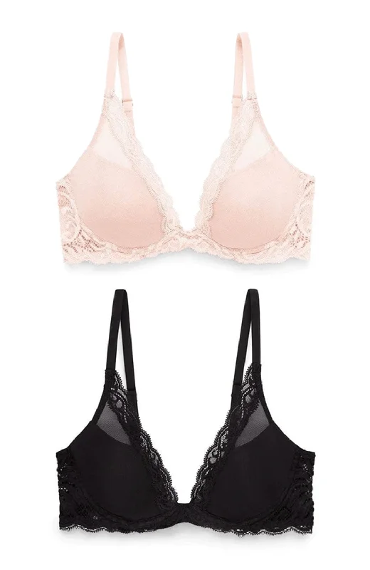 Feathers Contour Plunge Bra Bundle Set