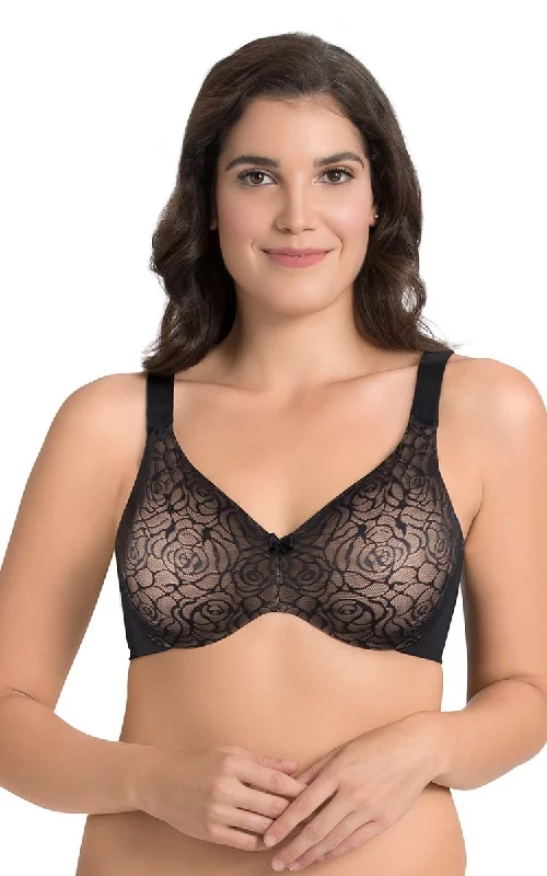 Ultimo Perfect Profile Non-Padded Wired Minimizer Bra - Lace Black