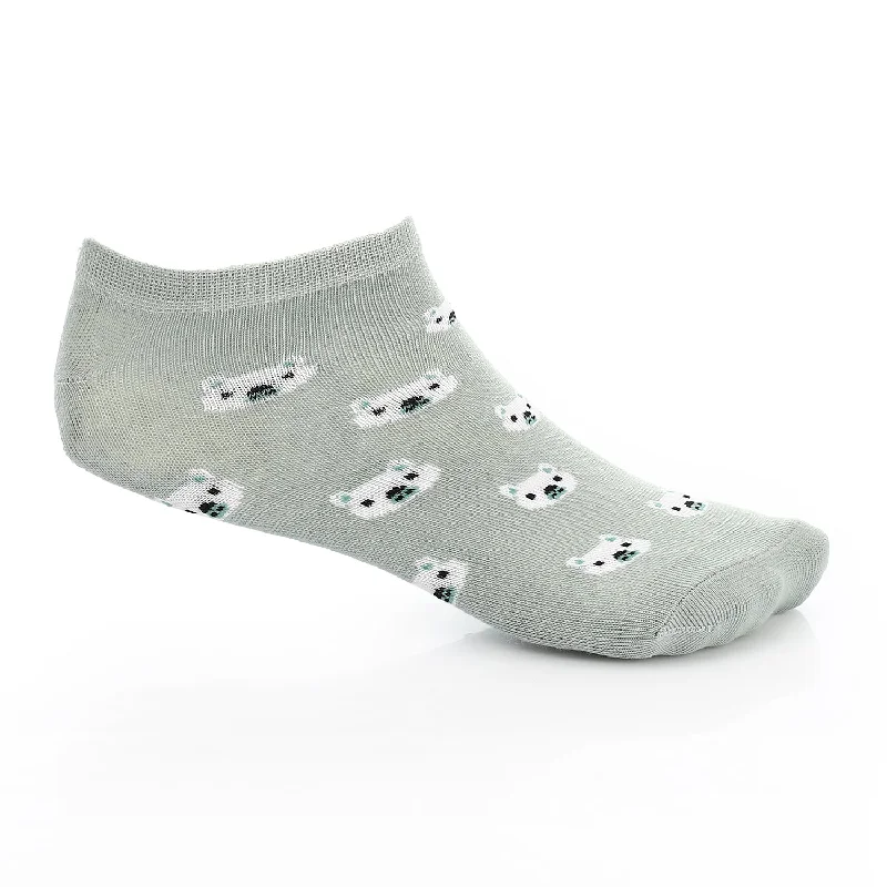 Women Socket Socks with Printed-Mint